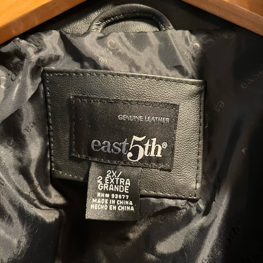 East 5th Genuine Leather Jacket 2X - Picture 3 of 8